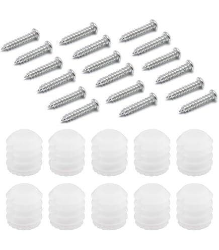 50 Inserti Per Cerniere In Plastica 4x10 Con Viti - Per Riparare Cerniere Mobili, Facili Da Installare, Per Armadi E Mobili
