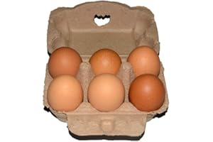 ZHONGKAIHUA Caja de cartón para 6 huevos – 5/10/20 unidades de cartón biodegradable reciclado, gran contenedor vacío para huevos frescos, apto para cocina, granja, tienda de comestibles