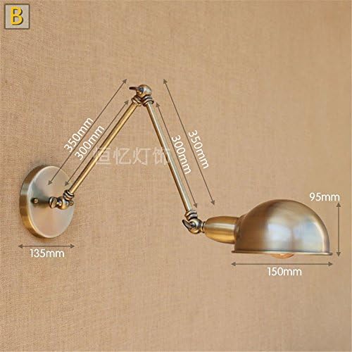 SADASD Foldable Retractable Wall Lamp Nordic Decorative Dressing Table Makeup Bedroom Bedside Creative Personality Wall Lamp, 35X35Cm, Single Head