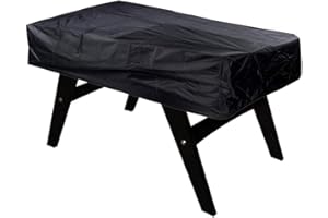 Tongdejing Housse de table de babyfoot, imperméable à l'eau et à la poussière rectangulaire en Oxford 420D pour terrasse, chaise basse, billard, football, noir, 163 x 115 x 48 cm