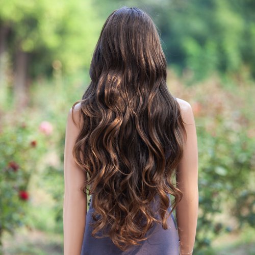 Songmics Neu Stil Perücke Haar Mode Wig Wigs Weiblich Braun Gelockt 91cm Lang WFS133 - 6