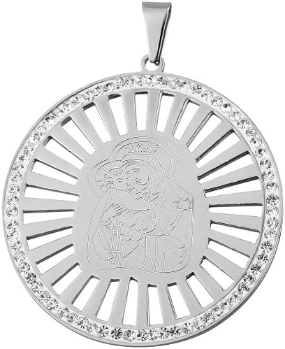 Akzent Women's Pendant Stainless Steel "Virgin Mary" with Zirconia Crystals 06650000003