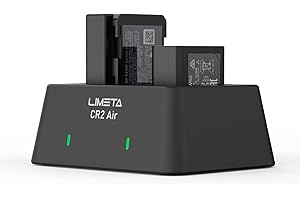 LIMETA Dwukanałowy zestaw ładowarki do aparatu z aplikacją - NP-FZ100, NP-FW50, NP-BX1 - wejście typu C - kompatybilny z Sony A9, A7III, A7RIII, Cyber-Shot DSC-RX100 Series, HDR-CX405