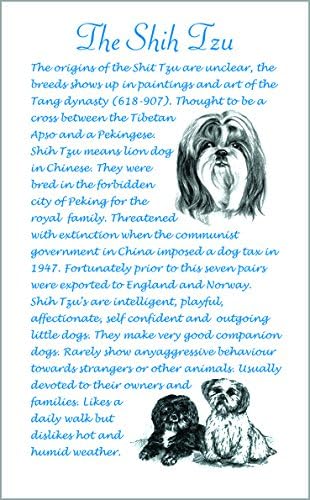 Shih Tzu Dog Gift - Unique Breed Facts Microfibre Tea Towel.