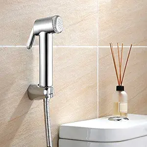 QUICK SILVER ABS ECO Health Faucet with 1 MTR Flexible SS Shower Tube and ABS Wall Hook (CHORME Finish)