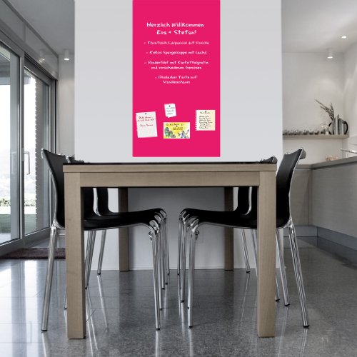 selbstklebende magnetische Tafelfolie Wandtafel Kreidetafel – blau 100×50 inkl. 2 Kreidestiften - 5