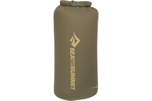 Sea to Summit - Lightweight Dry Bag L 13L - wasserdichte Aufbewahrung - Rollverschluss - Recycling-Gewebe - Befestigung & D-Ring - Wandern & Paddelsport - 22 x 20 x 45.9cm - Olive Green - 81g