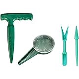 4er Set - Mini Garten Sämling Werkzeug Sets Pikierset, Pistolengriff Pikierstab, Zifferblatt Seed Sämann, Pflanzmaschine/ Pik