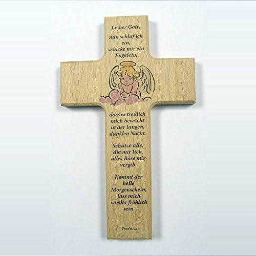 KVN Child's cross with angel and Prayer