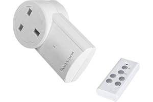 Wireless Remote Control Sockets, Vlio Home Programmable Electrical Outlet Switch Plug for Lights, Power Strips, Household Appliances, up to 30m/100ft Operating Range, 1 Pack