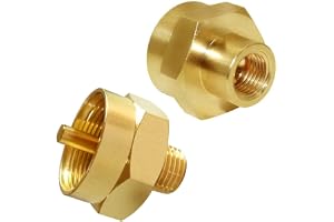 Joywayus 1 lb propan gasflaska påfyllningsadapterkit, 1/4 rörgänga x 2,54 cm – 20 hona universell passform, 1/4 tum NPT honta