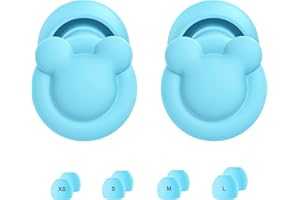 BANDICTION Ear Plugs for Sleep Noise Cancelling, Reusable Soft Silicone Earplugs, 33dB Noise Reducing Ear Plugs for Sleeping, Snoring, Concert, Travel, Flights, Work, 4 Pairs Ear Tips in XS/S/M/L