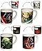Produktbild 4 tlg. Set: Henkeltassen - " Star Wars - Darth Vader & Yoda " - Porzellan / Keramik - Trinktasse mit Henkel / Tasse Becher - Porzellantasse Tassen für Kinder & Erwachsene - Jedi Clonewars Starwars - Luke Skywalker Darth Vader