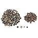 Produktbild Akozon Kupfer Nieten Stud 100 Set Flache Runde Schnelle Nieten Stud Für Handtasche Tasche Kleidung Schuhe Leder Zubehör(Bronze)