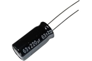 AERZETIX: 10 x condensadores electrolíticos radiales 220µF ± 20% 63V THT 105°C 2000h Ø10x20mm