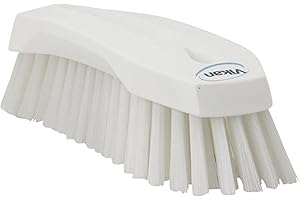 Vikan - Hygiène - Grande brosse de travail - Fibres dures - Blanc