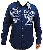 Camp David Space Flight II CCB-1908-5016 Indigo Check Shirt Regular Fit