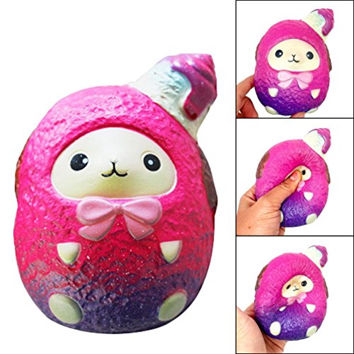 Squishy Toys, Quistal 4.7 Inch Jumbo Squishy Ice Cream Sheep Cream Scented Squishies Slow Rising Charm Toy Stress Relief Toys Party Favors Gift (Pink)
