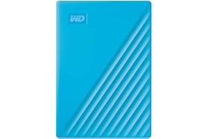 ‎WD WD My Passport externe Festplatte 4 TB (mobiler Speicher, schlankes Design, herunterladbare Software, automatische Backups, Passwortschutz) Blau - auch kompatibel mit PC, Xbox und PS4