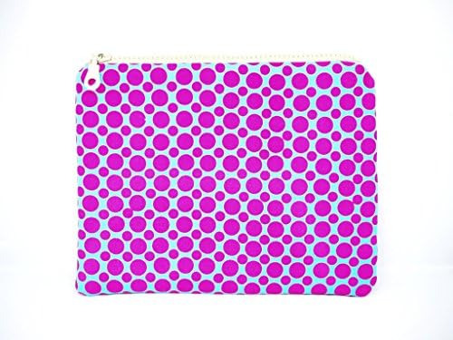 Pink Spot Makeup Bag Fabric Toiletry Organiser Handprinted Washable Travel Cosmetic Gift For Her