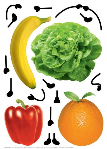 Eurographics Deco Sticker / Wandtattoo DS-DT1033 Crazy Vegetable 25 x 35 cm - 3