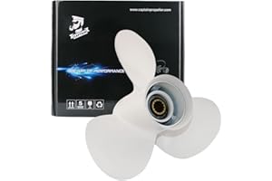 Boatman 10 5/8x12,10 3/8x13,10 3/8x4, 10 1/4x14 Hélice de Barco Compatible con Motor fueraborda Yamaha 20-60 HP, 13 Dientes estriados, RH