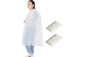 OnlyPRIME 2 x Poncho Imperméable Transparent pour Homme et Femme | Cape de Pluie Ultra Légère et Réutilisable Idéale pour les Voyages, les Festivals, la Randonnée ou le Parc d'Attractions