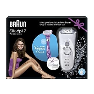 Braun Silk Epil 7 7-573 Women's Wet and Dry Cordless Epilator with 2 Attachments and Bonus Gillette Venus Swirl… - Image 5