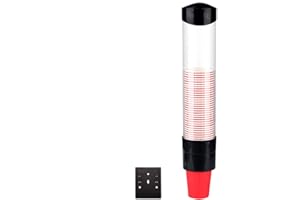 LONELY HIGH HEELS Dispensador de Vasos Soporte de Vaso de Pared de Plástico One Touch Portavasos Desechable Dispensador de Tazas de ParedHasta 50 Tazas de 7,5 cm de Diámetro