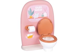 Smoby - Baby Nurse - Toilettes - Nombreux Accessoires - Jouet d'Imitation - Livret Educatif - Matière Recyclée - A Partir de 3 Ans - Fabrication Française