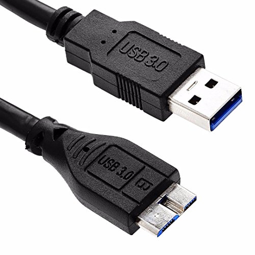 GizzmoHeaven 3M USB 3.0 Micro Kabel SuperSpeed Verbindungskabel A Stecker auf Micro B Ladekabel Datenkabel für Samsung Galaxy S5, Galaxy Note 3, Galaxy Note Pro 12.2, Nokia Lumia 2520, Externe Festplatte, Western Digital WD, Toshiba, Seagate, Transcend - 3 Meter