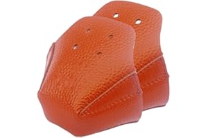 YueWan 1 Pair Toe Guards Protectors PU Leather Roller Skate Protectors with 4 Holes for Roller Skate