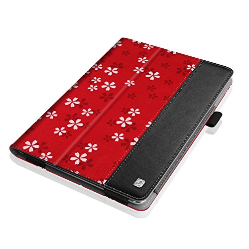 Fintie iPad 2 / 3 / 4 Hülle Case – Folio Slim Fit Kunstleder Schutzhülle Cover Tasche mit Auto Schlaf / Wach Funktion für Apple iPad 2 / iPad 3 / iPad 4, Fleur rouge - 6