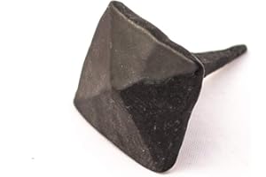 Antikas Clous forgés - Clous en fer forgé - Clous décoratifs - Tête carrée - 25 x 25 x 8 mm - Clou en fer