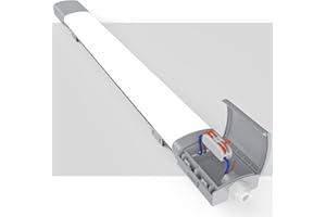 ‎ANTENLICHT ANTENLICHT LED Feuchtraumleuchte 60CM mit 18W 1980Lumen Kaltlweiß 5000k, Einfache Montage und REIHENSCHALTUNG, Deckenleuchte Flach Wasserfest IP65 Werkstattlampe für Büro Keller Garage, Grau