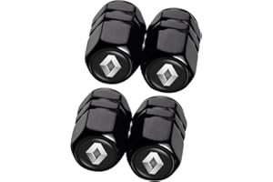 INTERTEST Métal Bouchons de Valve Voiture avec Renault Koleos Kadjar Talisman Captur Espace Clio Megane, 4 Pièces Capuchon de Valve Auto Bouchons de Valve,Valve de Voiture,Accessoire de Pneu