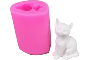 ABenxxou Silastic Mold Moule 3D Petit Chat Moule DIY Moule en Silicone pour la fabrication de gâteaux, savons, pudding, pralines et autres artisanat