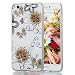 Produktbild Für Huawei P8 Lite 2017/P9 Lite 2017/Honor 8 Lite Kristall Bling Glänzend Funkeln Glitzer Case Weich Handyhülle TPU Silikon Gemalt Durchsichtig Klar Hülle Schutz Handy Tasche Bumper Cover mit Displayschutzfolie - Gold blume