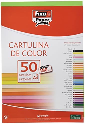 FIXO11110327 - Pack of 50 A4 Cardboard - Lime Green