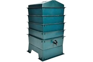 vidaXL Lombricomposteur 4 Plateaux Vermicomposteur Poubelle Bac à Compost