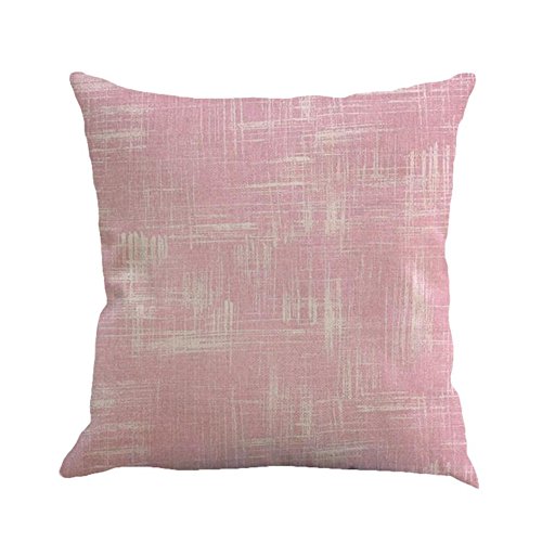 moonuy Uni Pure Color Flachs Kissenbezüge, Flax, rose, 45cm*45cm/18*18"