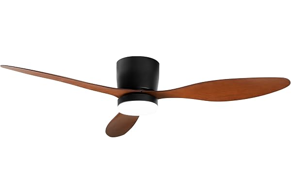 Orbegozo CP 167132 takfläkt 132 cm 30 W DC-motor 6-växlad 3 blad ABS tyst fjärrkontroll LED 27 W 3 000 lm vändbar sommar/vint