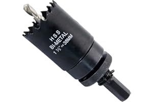 Sega a tazza 38mm LAIWEI fresa a tazza con mandrino A2 Heavy Duty, 4341 Punte in acciaio, Profondità di taglio 38mm, Per forare legno, profili in alluminio, PVC e tubi in metallo