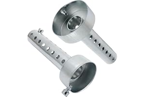Silenziatore per moto, KACEPAR 60 mm DB Killer Muffler Baffle, Silenziatore universale per tubi di scarico, Silenziatore rimovibile, Argento, 2 pezzi