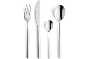 AMEFA Amfa sztućce z tektury, proste, eleganckie sztućce stołowe, sztućce w stylu industrialnym, dla 4 osób, 16-częściowy