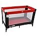 iSafe Rest & Play Luxury Travel Cot/Playpen - Warm Red (Black/Red) 120 cm x 60 cm