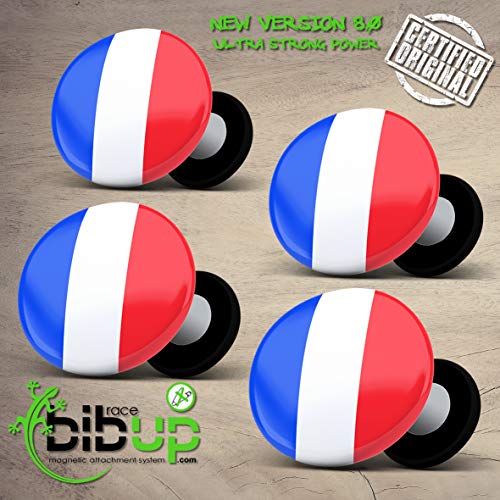 RaceBibUp De puissants aimants pour Le Sport, Running, Cycling (Drapeau français)