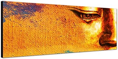 Canvas Wall Art 40 cm Buddha Face As A Panorama in Abstract