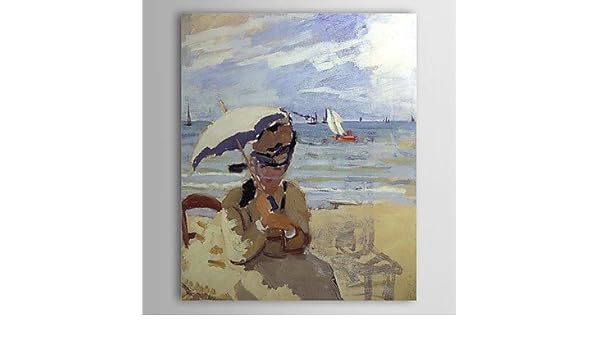 Huile Célèbre Tableau Camille Sur La Plage De Trouville Par