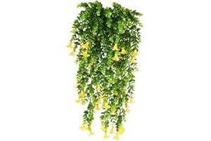 SLFYEE 3PCS Plantas Artificiales Colgantes Hiedra, Plantas Artificiales, Flores Artificiales, Guirnalda Hiedra, Plantas plástico, Guirnalda de Flores para balcón, Exterior, Interior, Pared, jardín